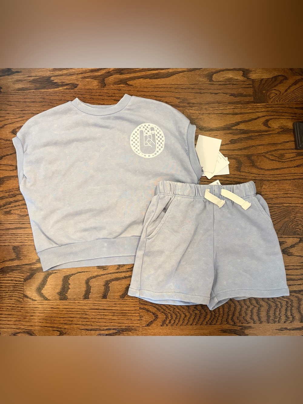 Grayson Mini Los Angeles Surf & Skate French Terry Blue Set